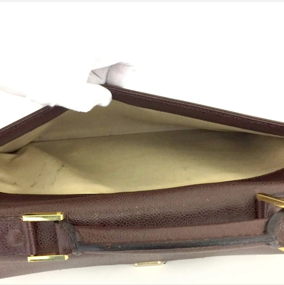 CHANEL 1990 Brown Caviar Leather/ Gold Hardware Briefcase - Picture 8 of 16